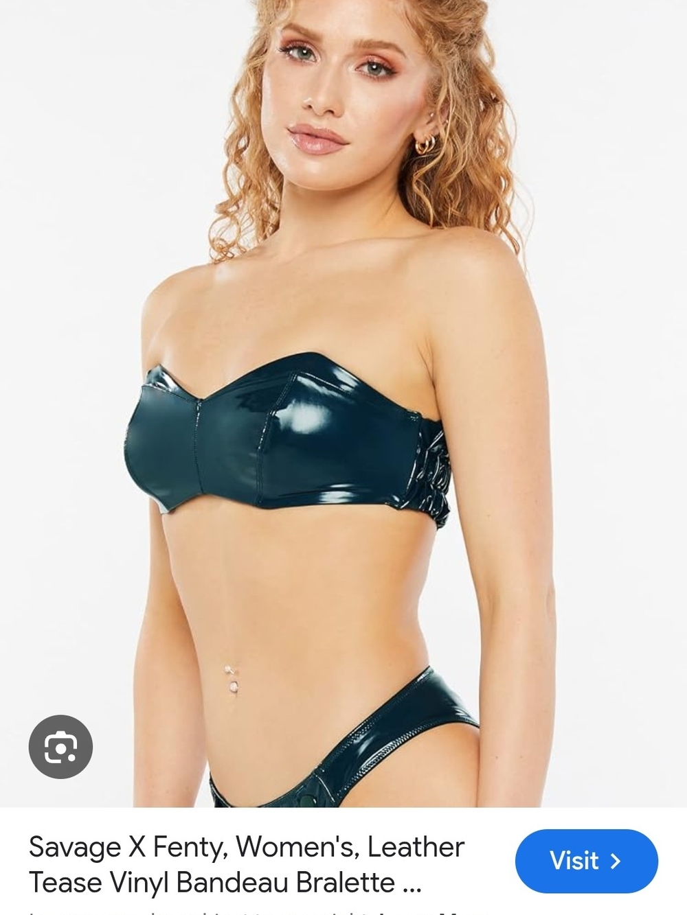 Leather Tease Vinyl Bandeau Top